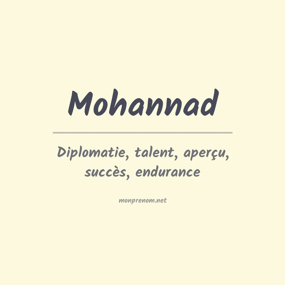 Signification du Prénom Mohannad Signification du Prénom Mohannad
