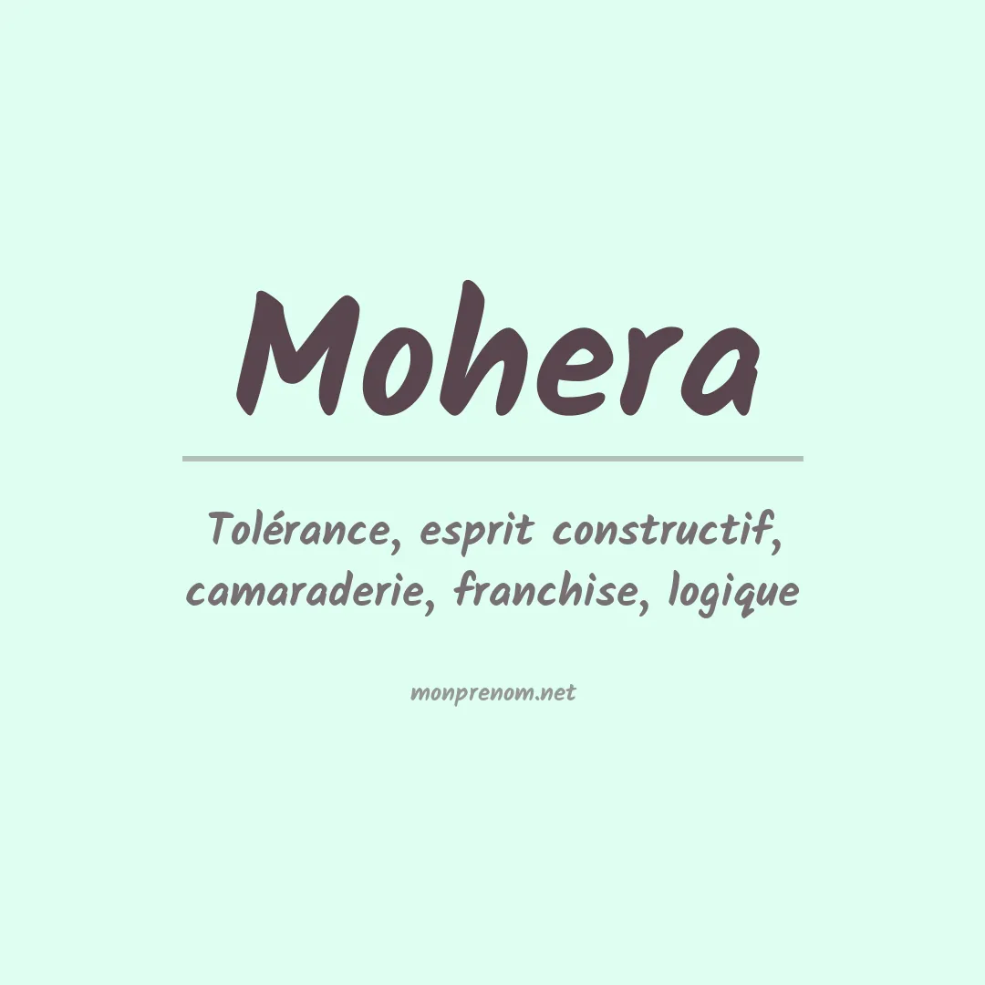 Signification du Prénom Mohera Signification du Prénom Mohera