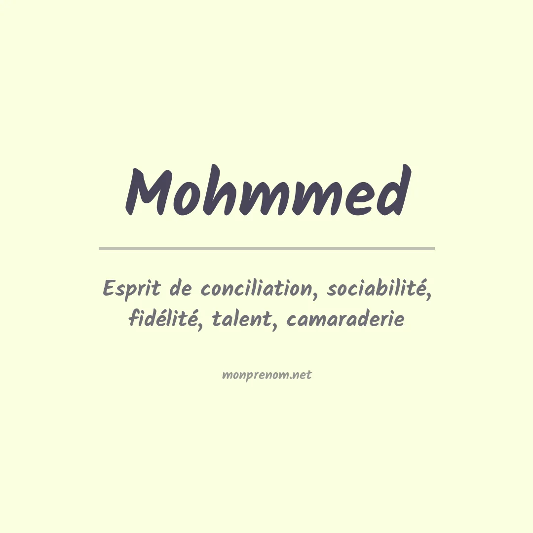 Signification du Prénom Mohmmed Signification du Prénom Mohmmed