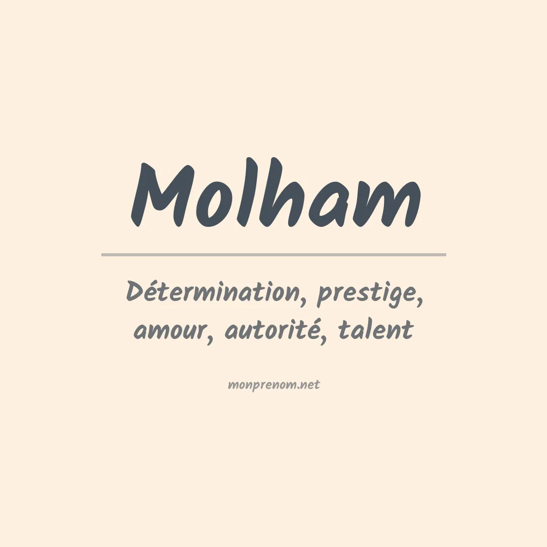 Signification du Prénom Molham Signification du Prénom Molham