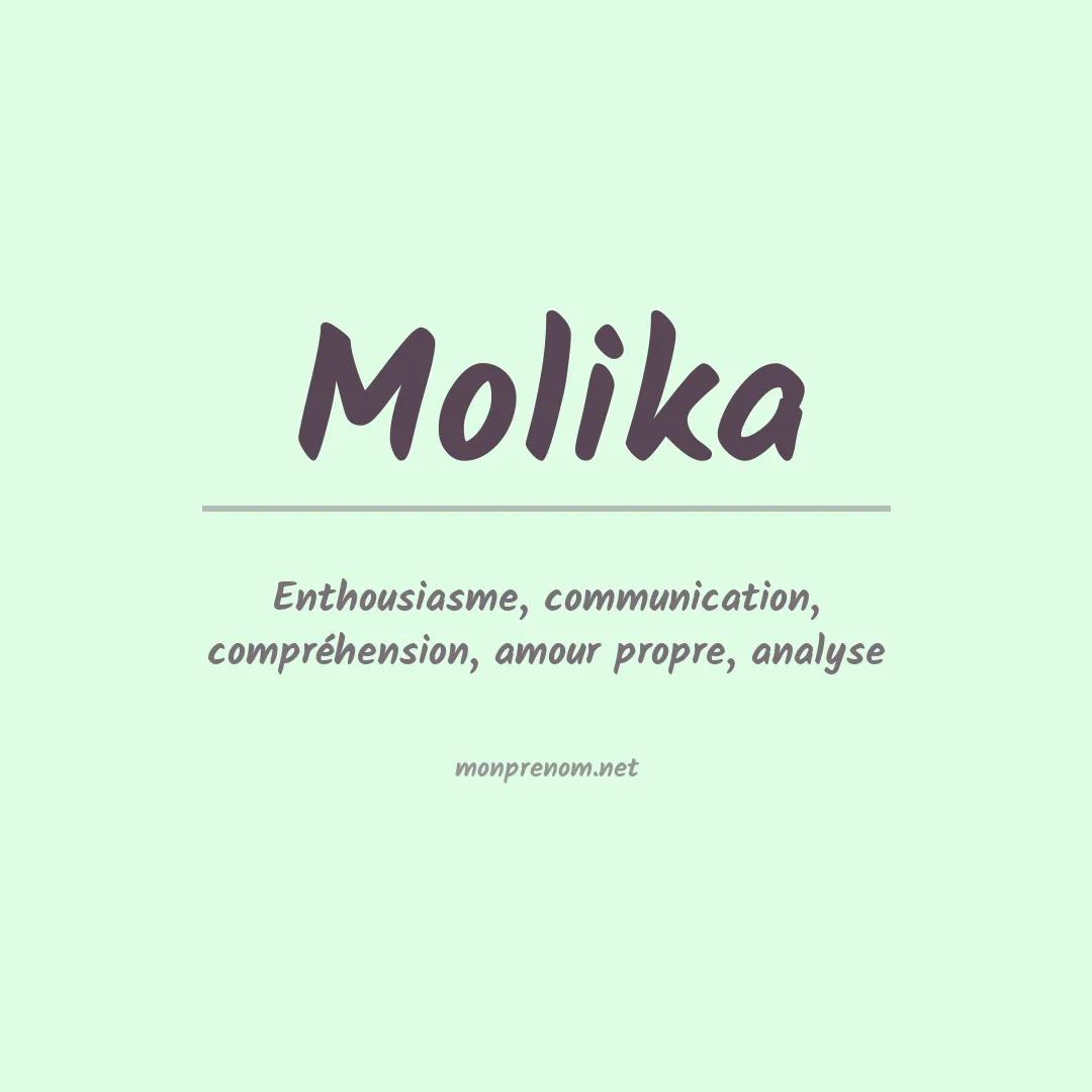 Signification du Prénom Molika