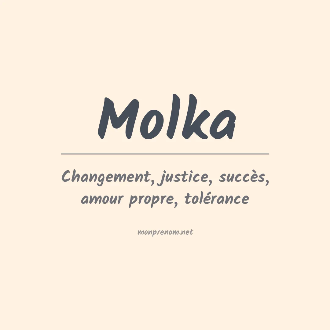 Signification du Prénom Molka Signification du Prénom Molka