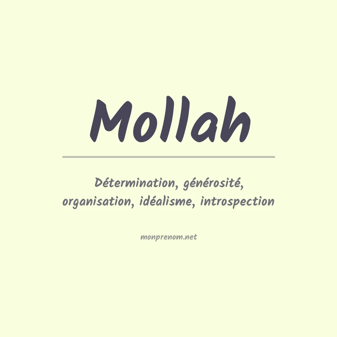 Signification du Prénom Mollah Signification du Prénom Mollah