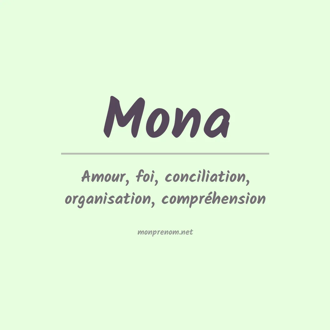 Signification du Prénom Mona