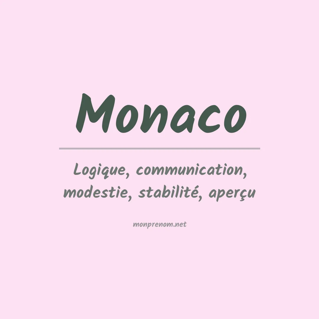 Signification du Prénom Monaco