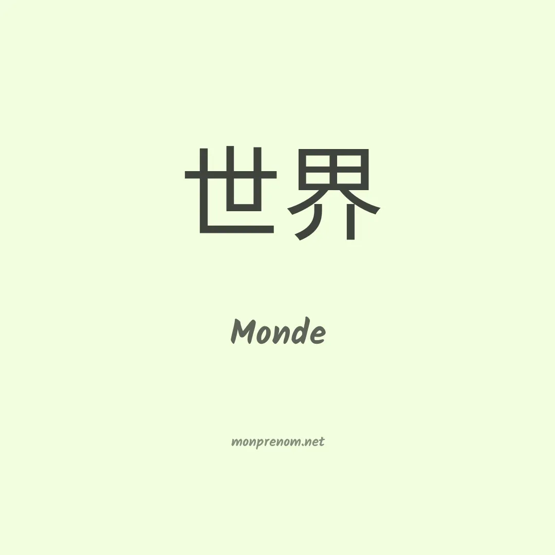 Monde en chino