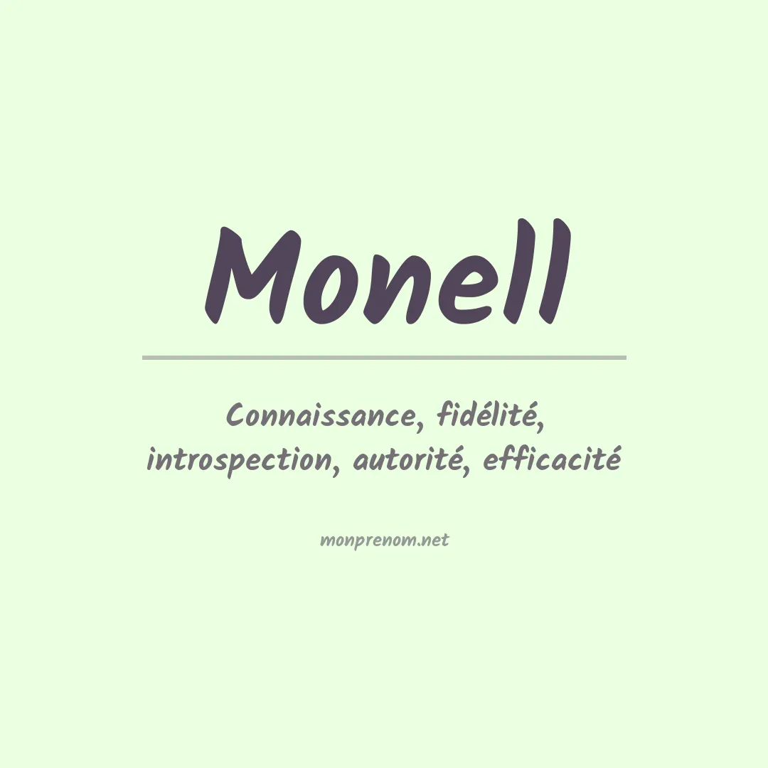 Signification du Prénom Monell