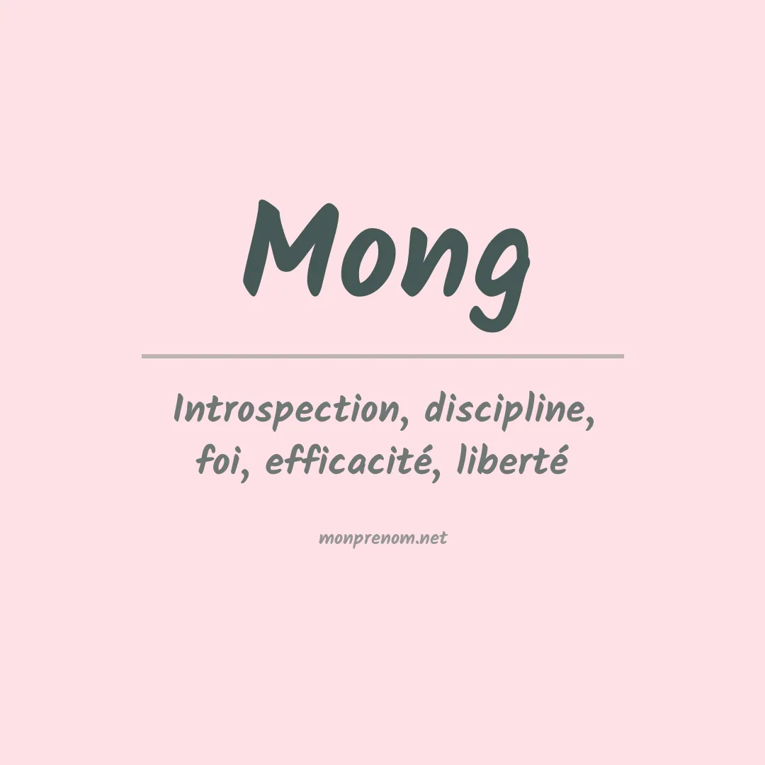 Signification du Prénom Mong
