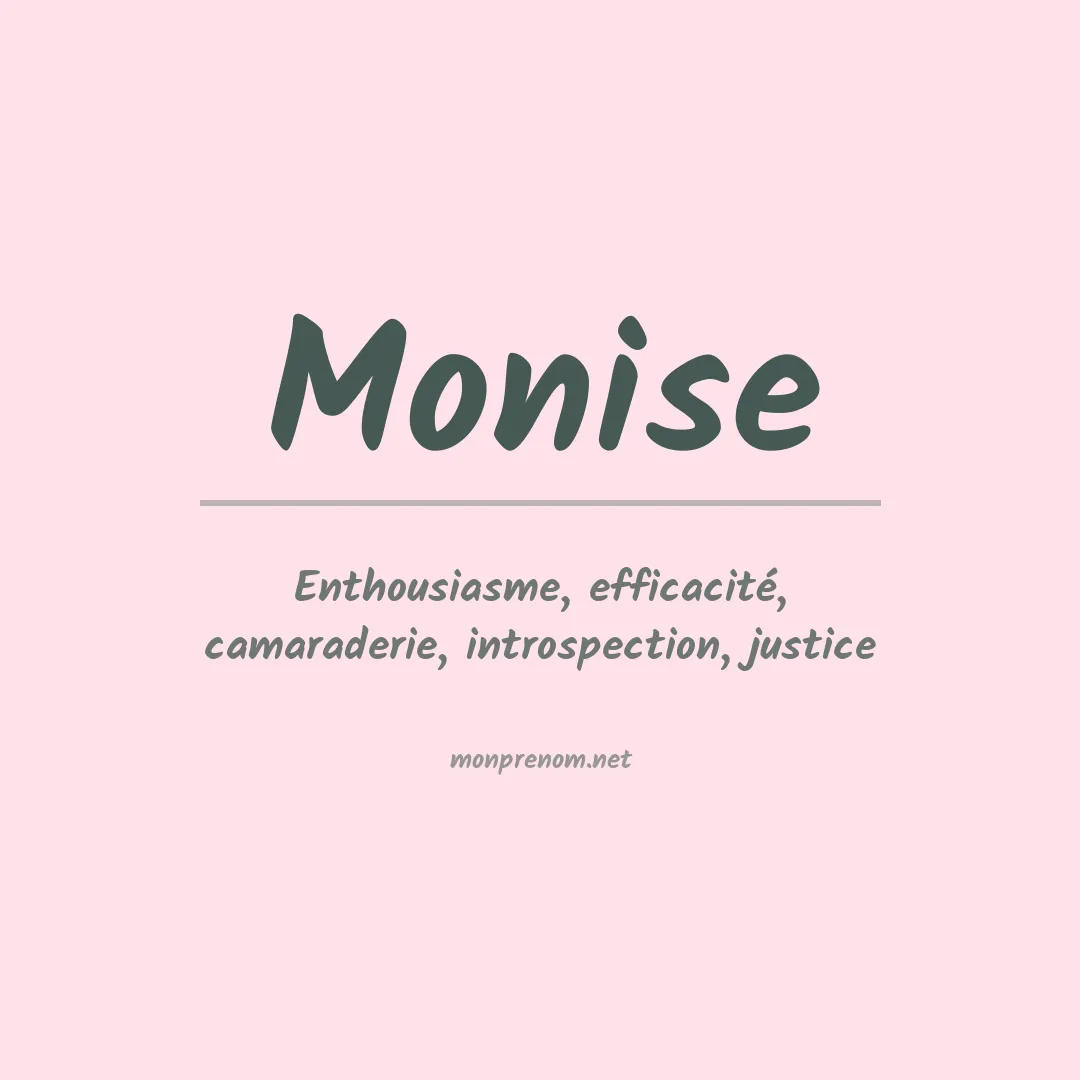 Signification du Prénom Monise Signification du Prénom Monise