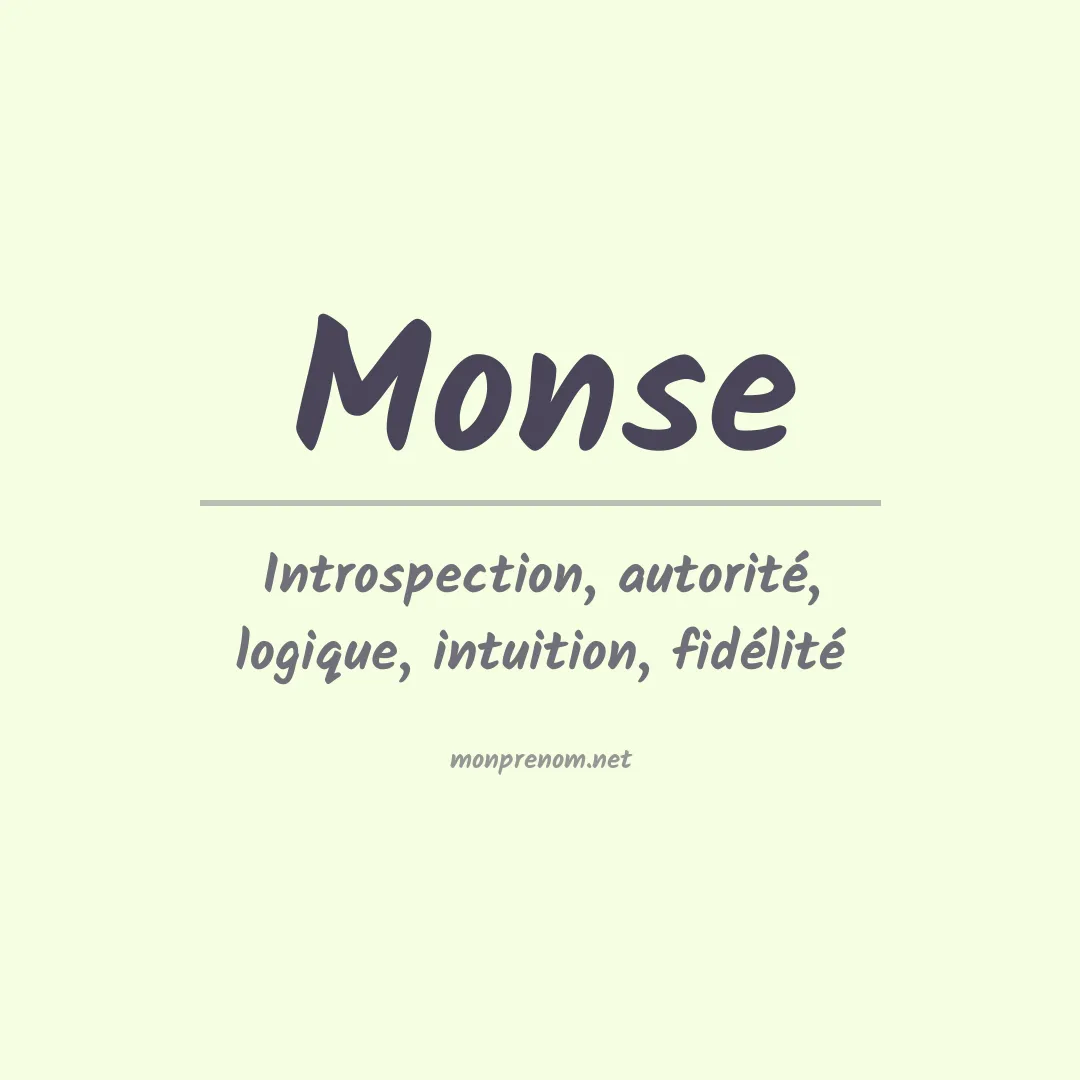 Signification du Prénom Monse Signification du Prénom Monse