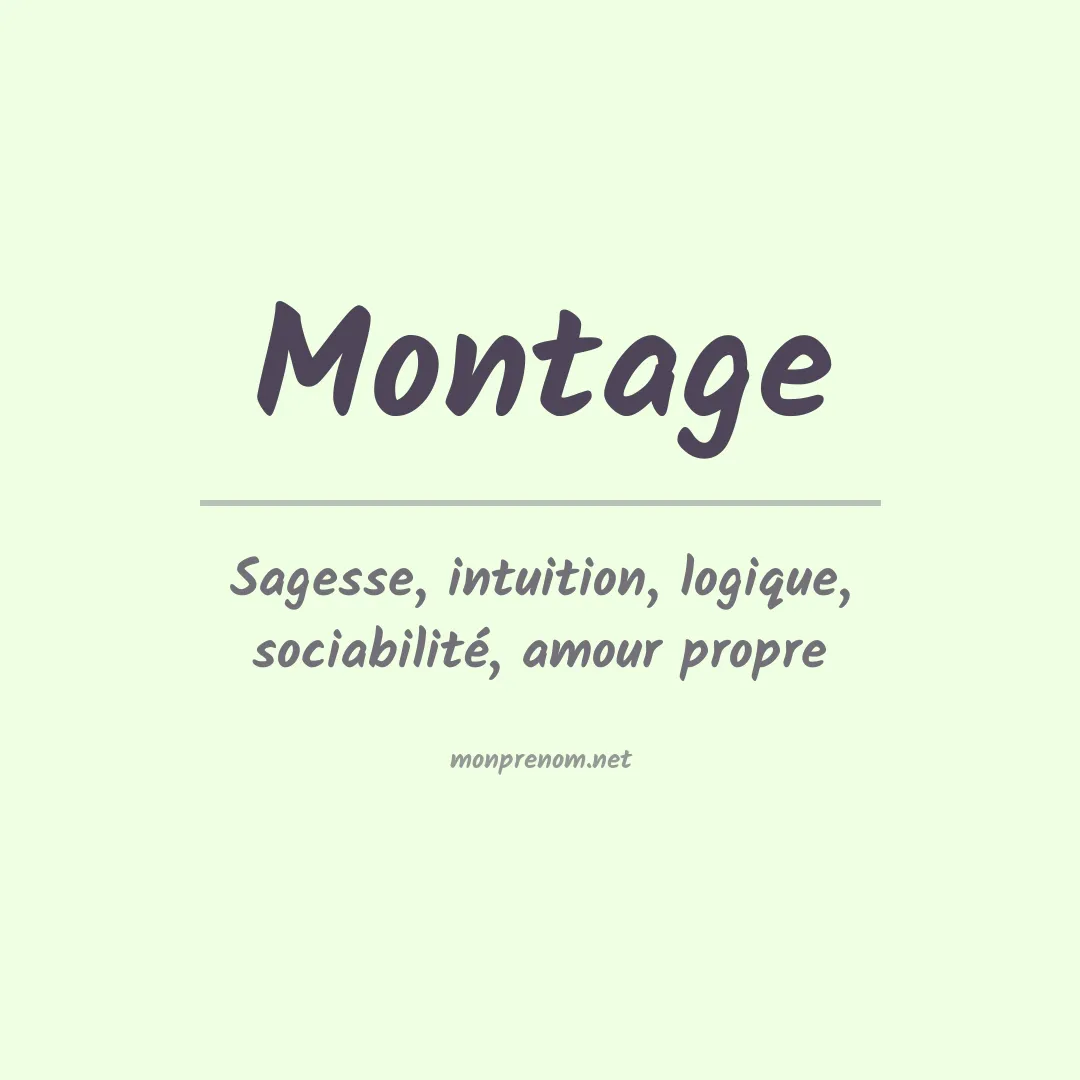 Signification du Prénom Montage Signification du Prénom Montage