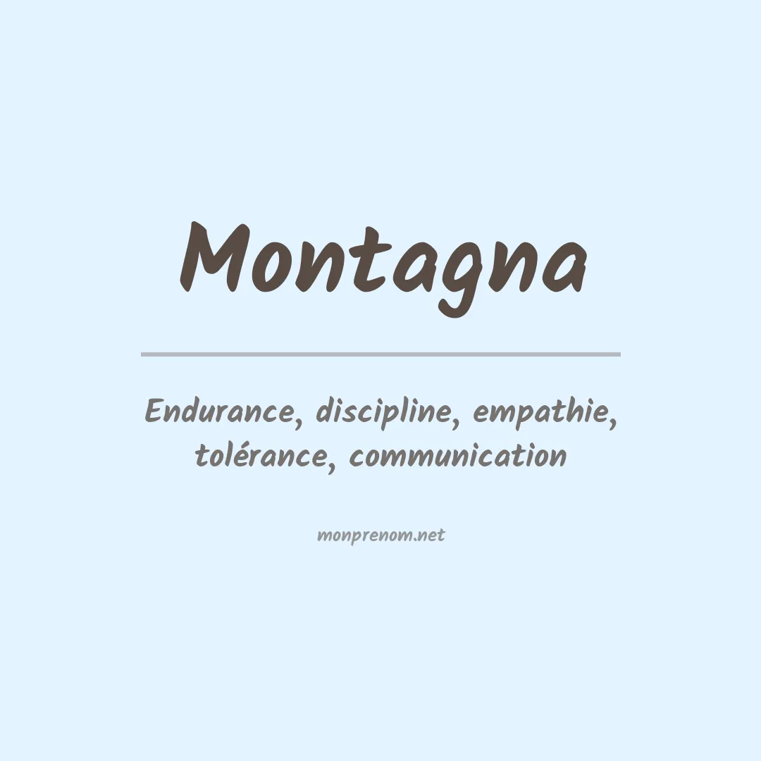 Signification du Prénom Montagna
