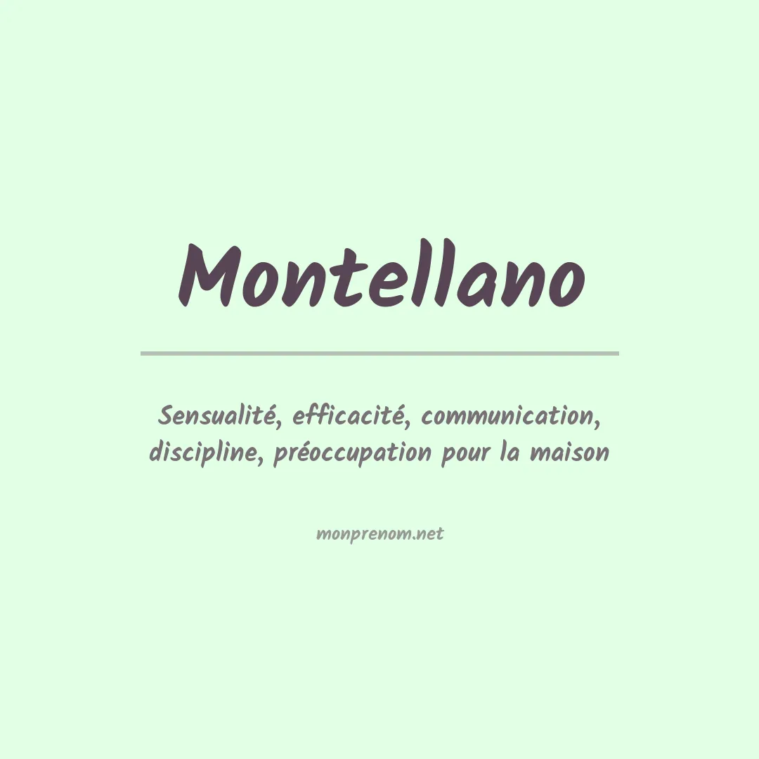 Signification du Prénom Montellano Signification du Prénom Montellano
