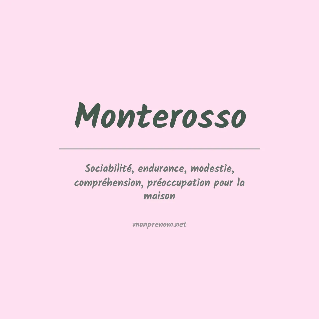 Signification du Prénom Monterosso