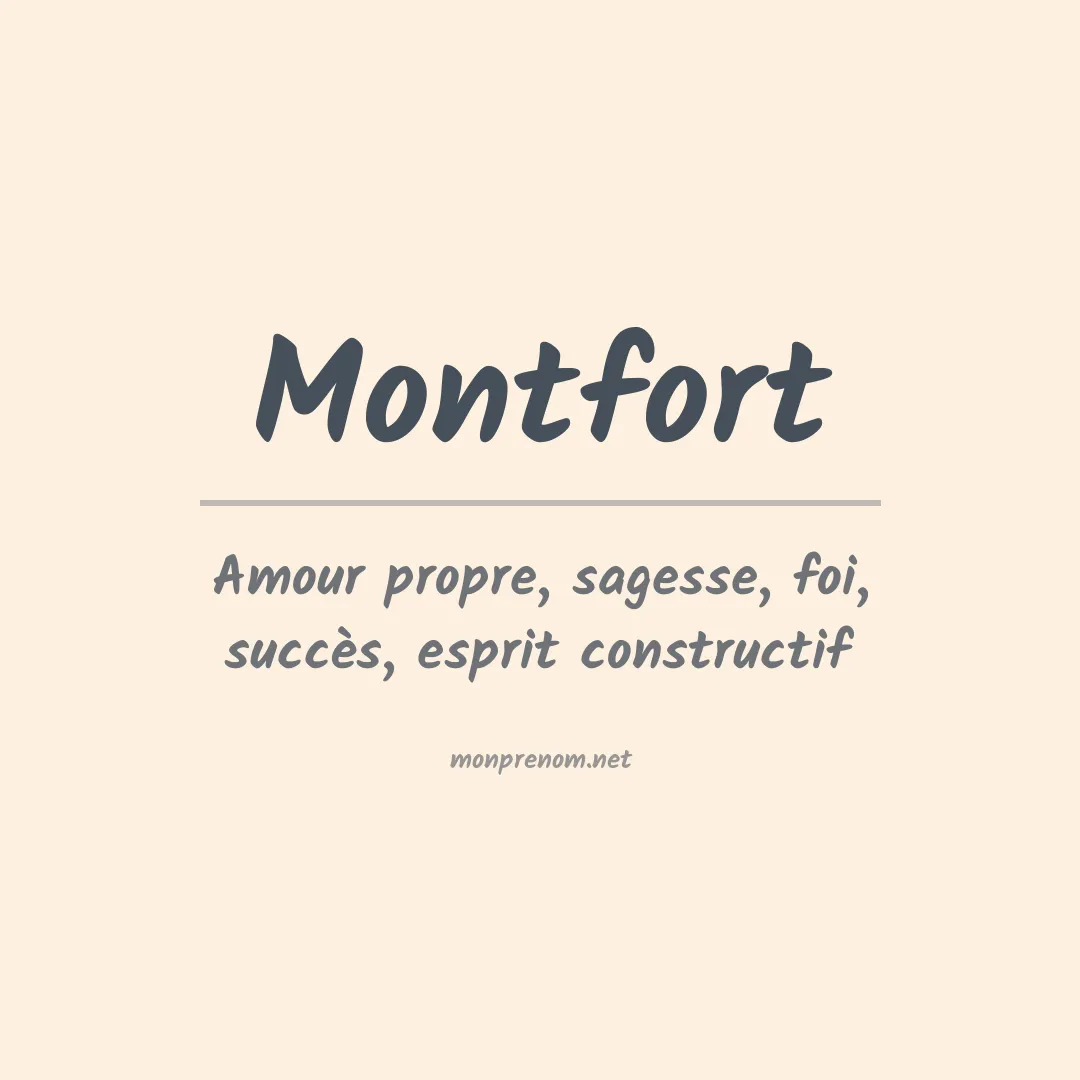 Signification du Prénom Montfort