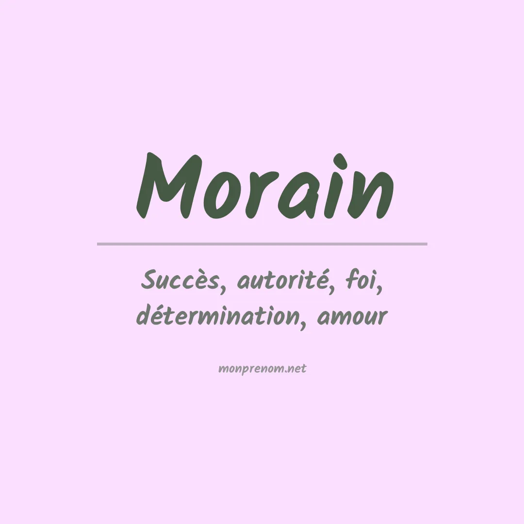 Signification du Prénom Morain