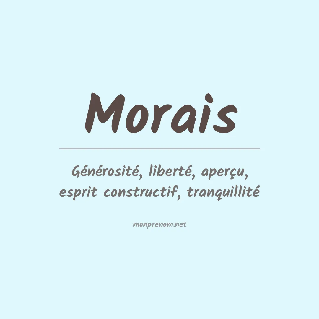 Signification du Prénom Morais