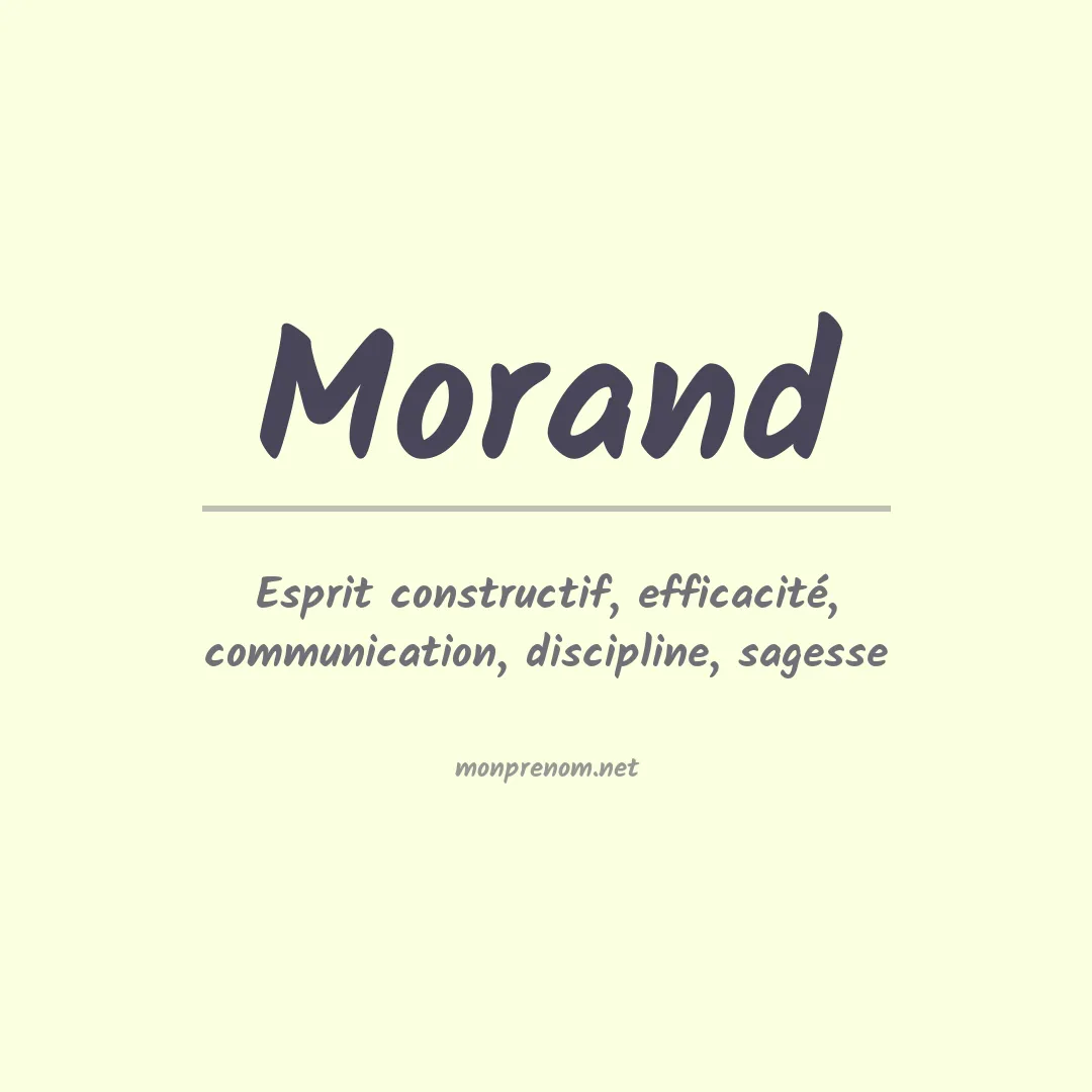Signification du Prénom Morand