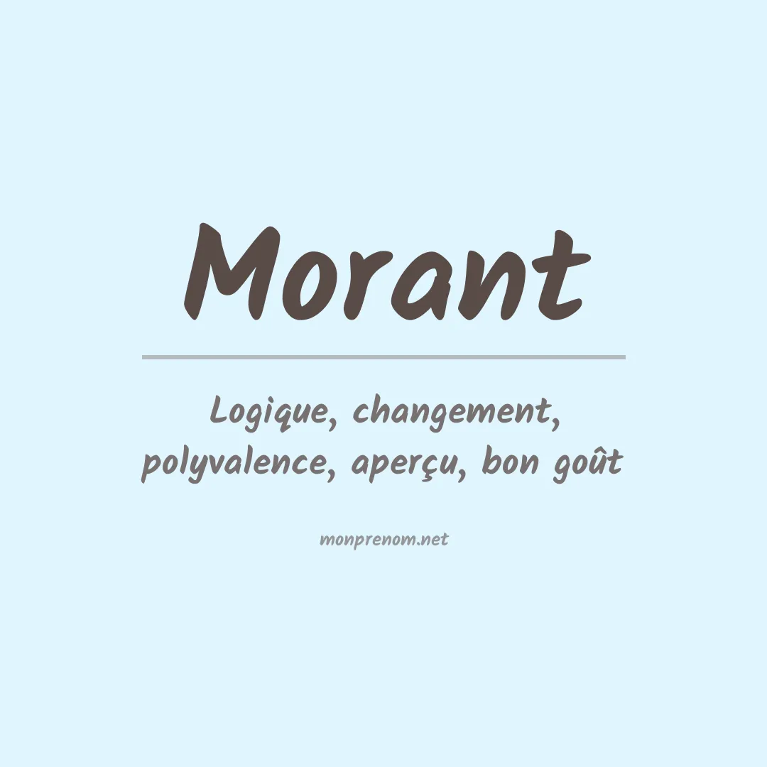 Signification du Prénom Morant