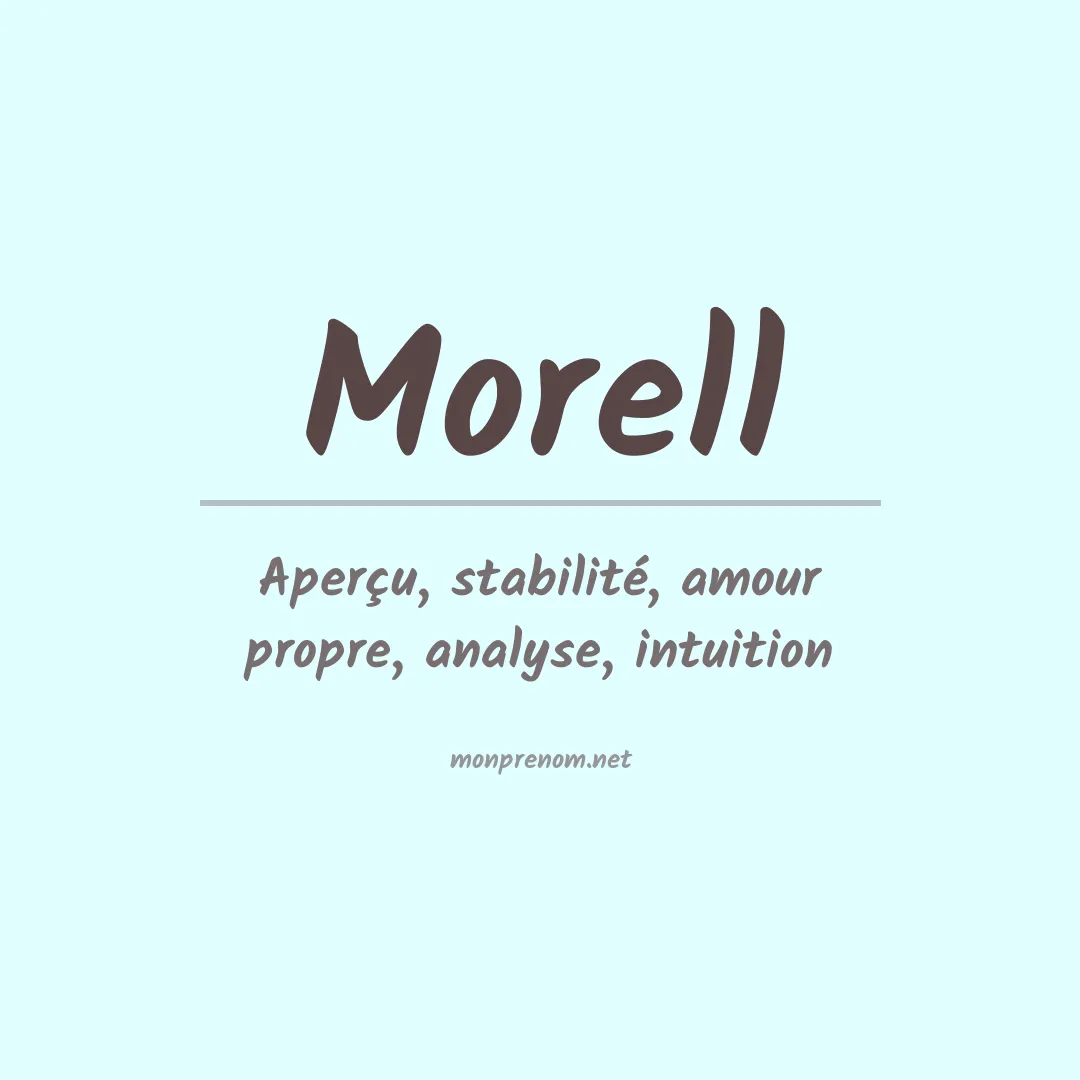 Signification du Prénom Morell