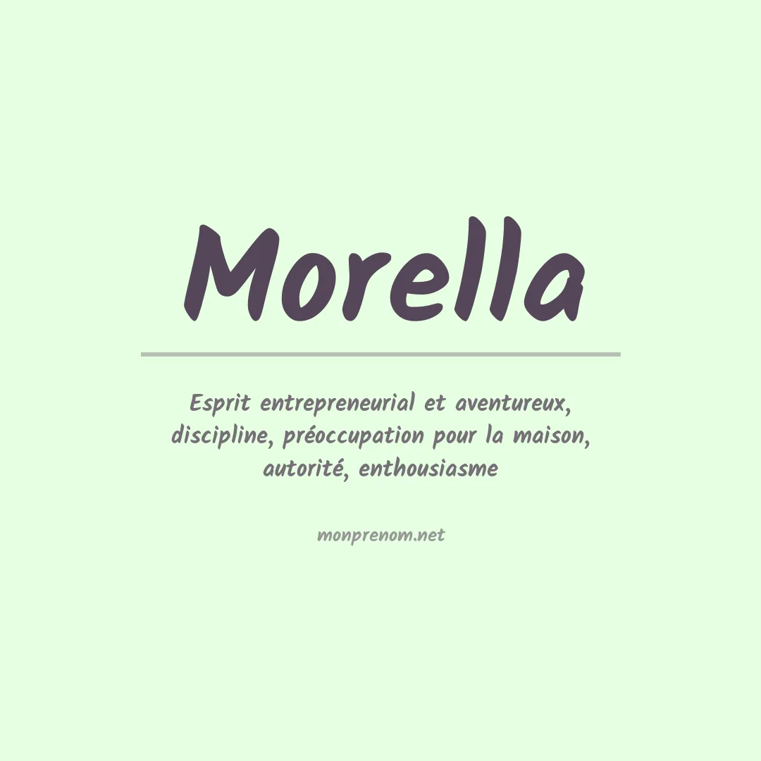 Signification du Prénom Morella