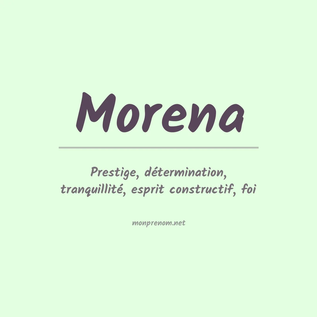 Signification du Prénom Morena
