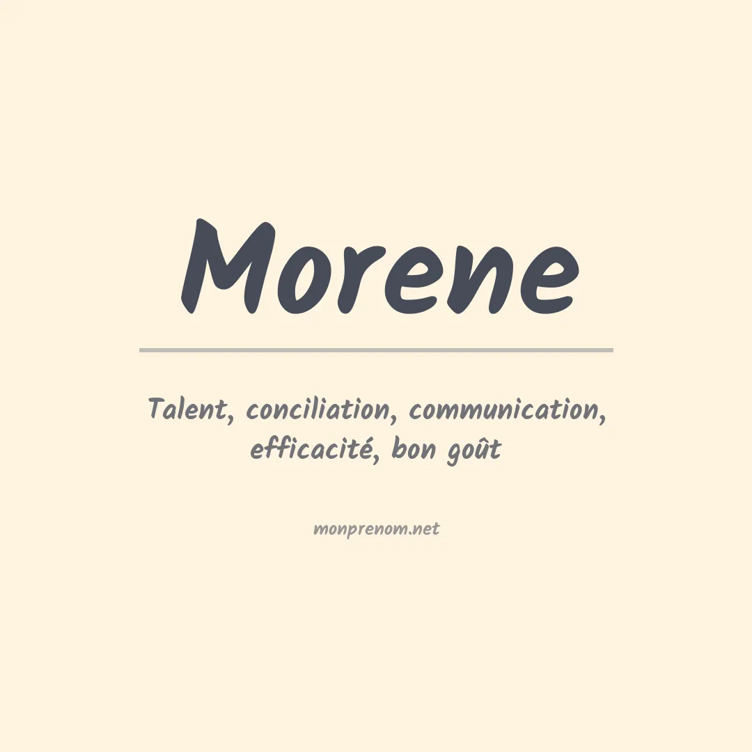 Signification du Prénom Morene Signification du Prénom Morene