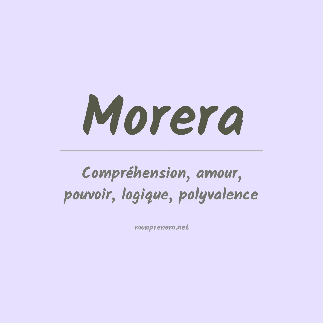 Signification du Prénom Morera