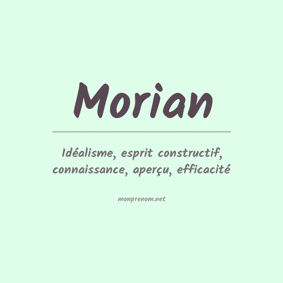 Signification du Prénom Morian Signification du Prénom Morian