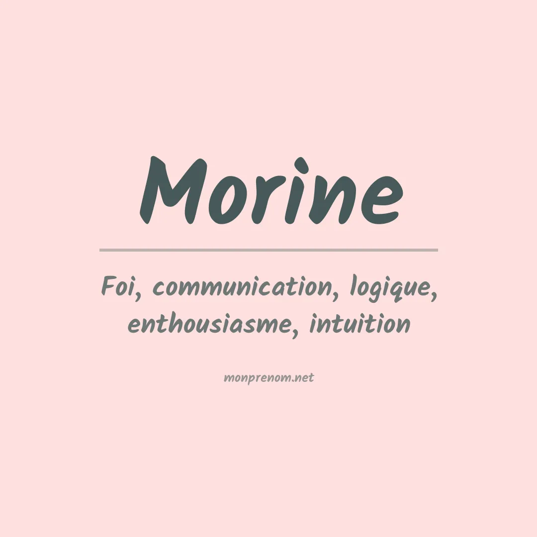 Signification du Prénom Morine