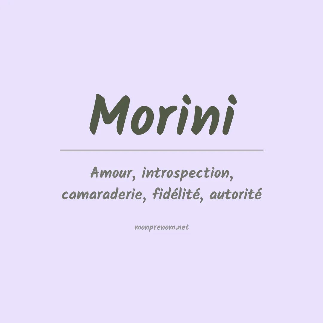 Signification du Prénom Morini