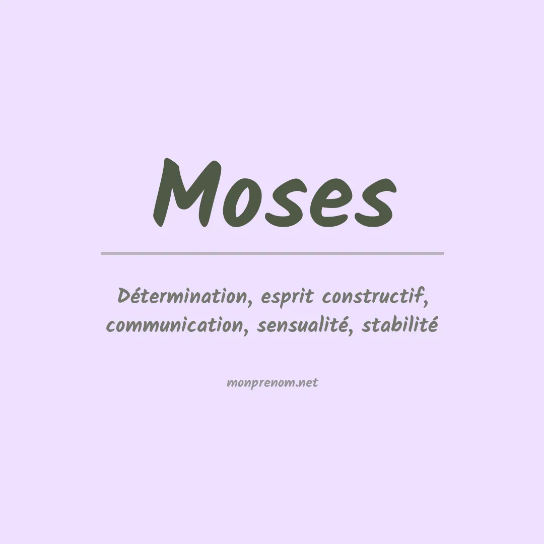 Signification du Prénom Moses