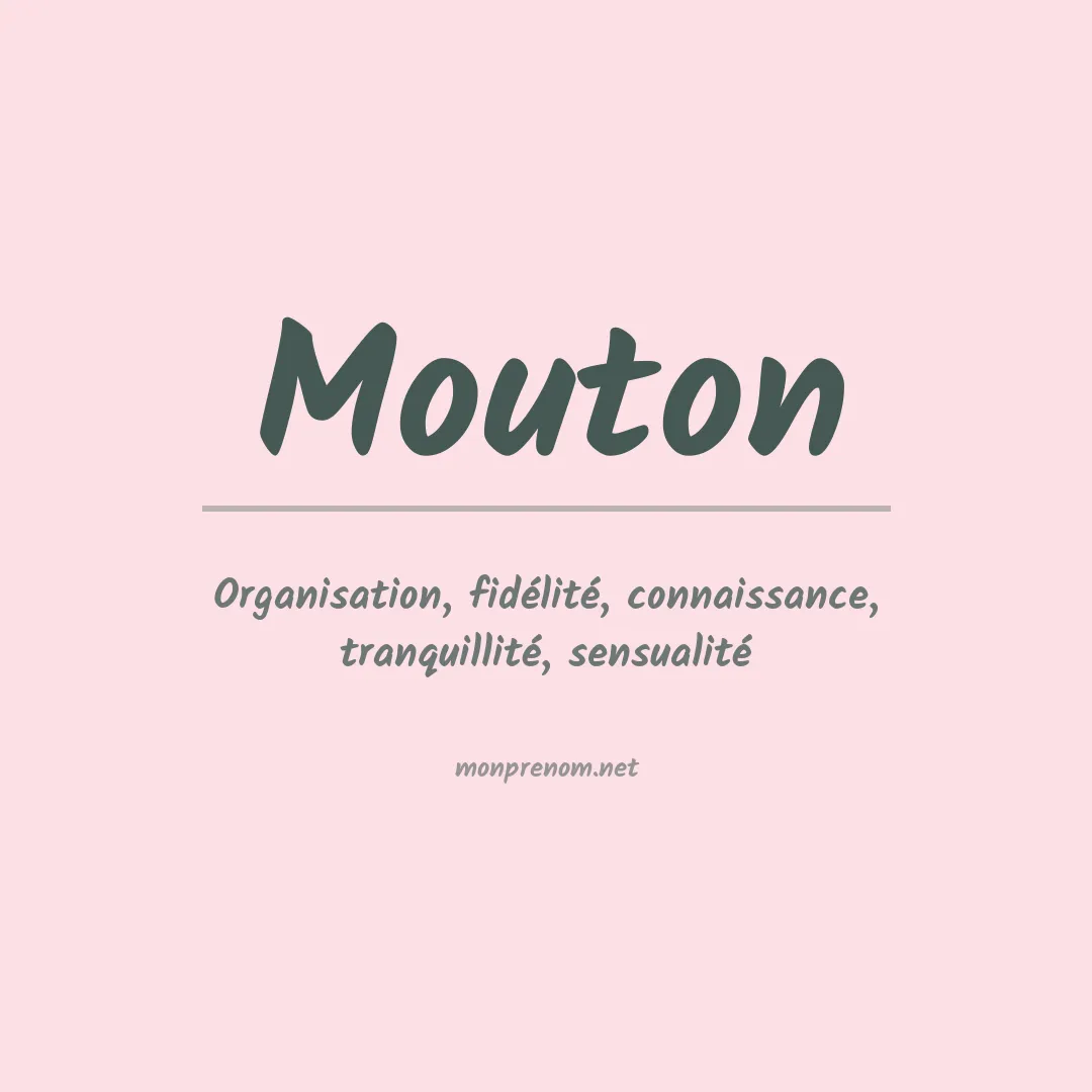 Signification du Prénom Mouton