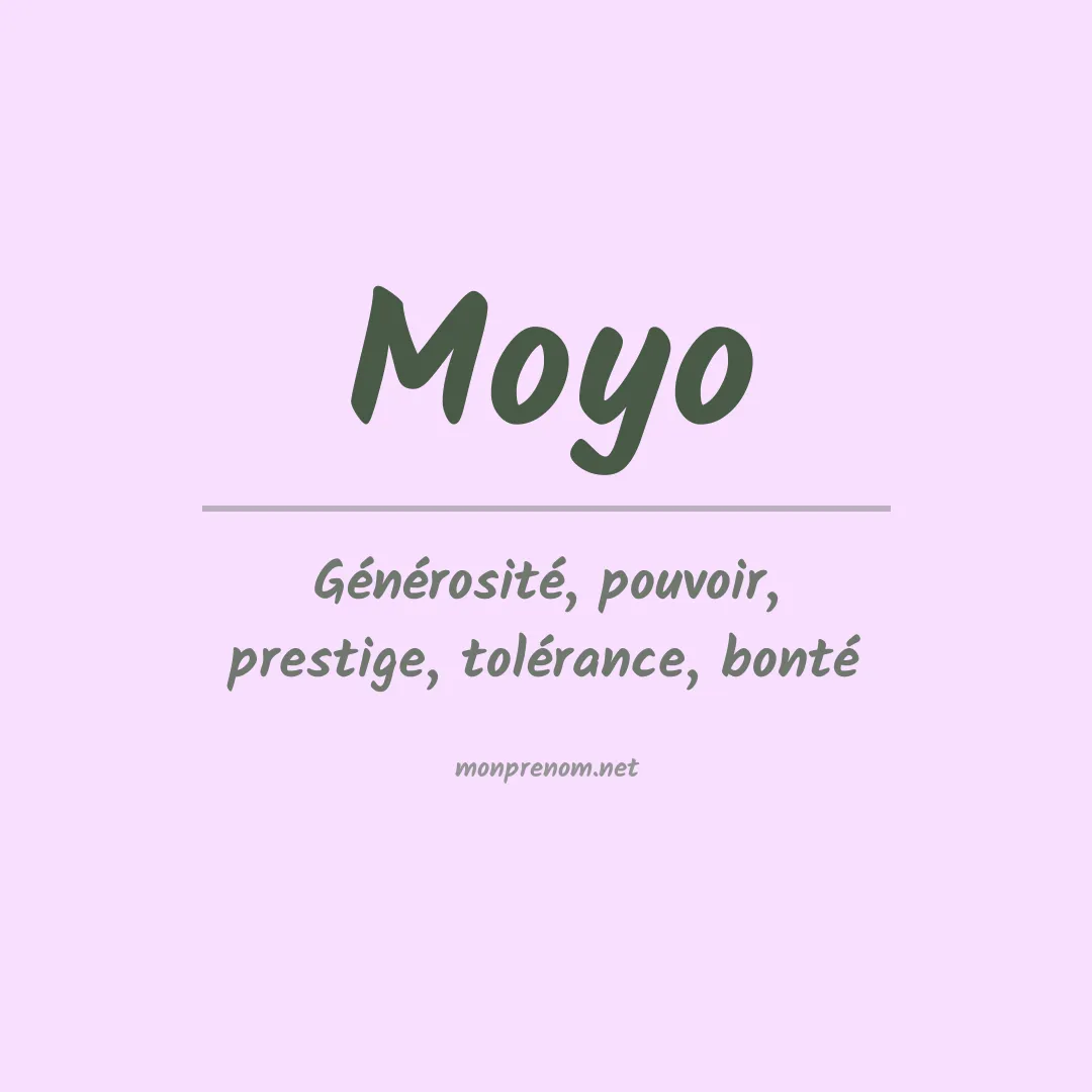 Signification du Prénom Moyo Signification du Prénom Moyo