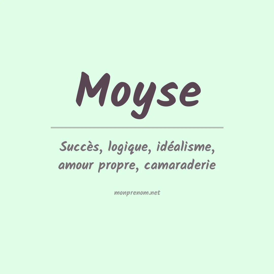 Signification du Prénom Moyse