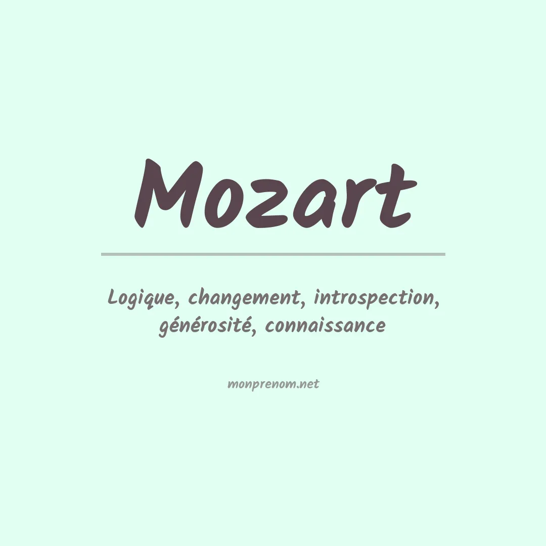 Signification du Prénom Mozart