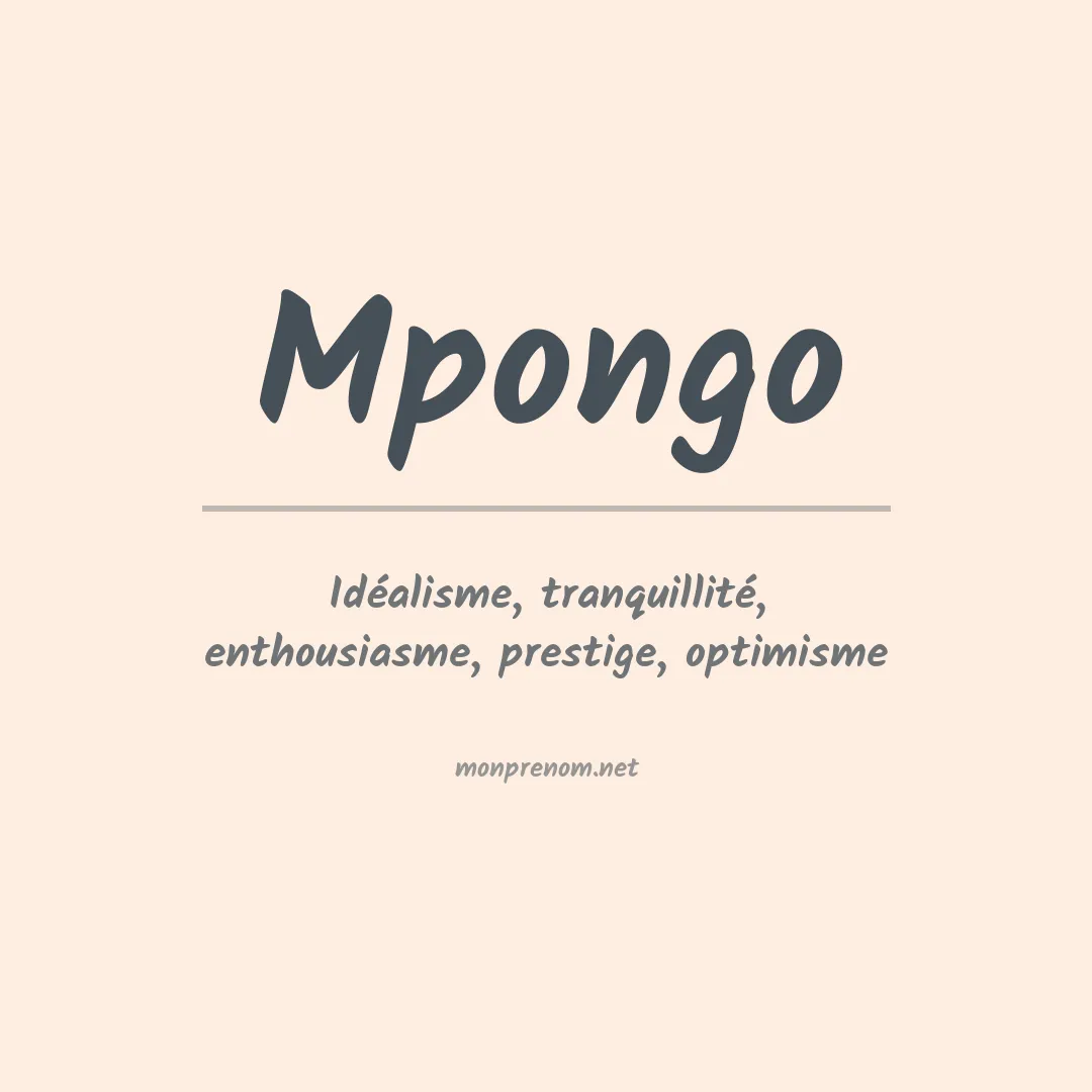 Signification du Prénom Mpongo Signification du Prénom Mpongo