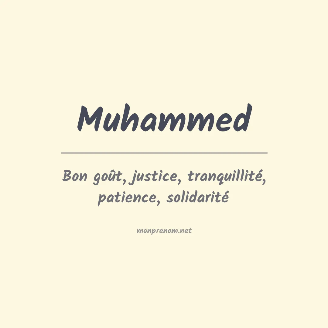 Signification du Prénom Muhammed