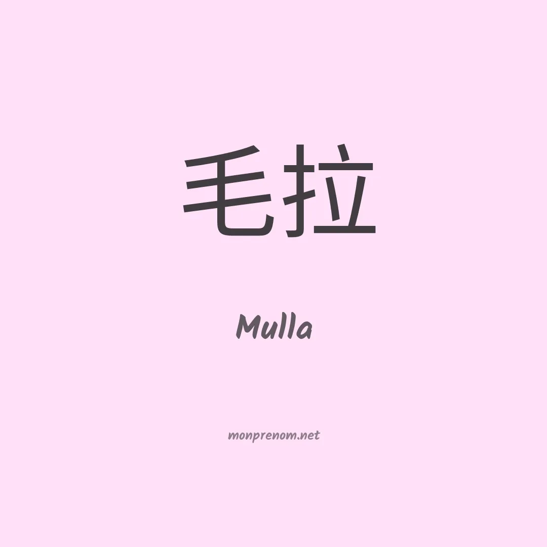 Mulla en chino