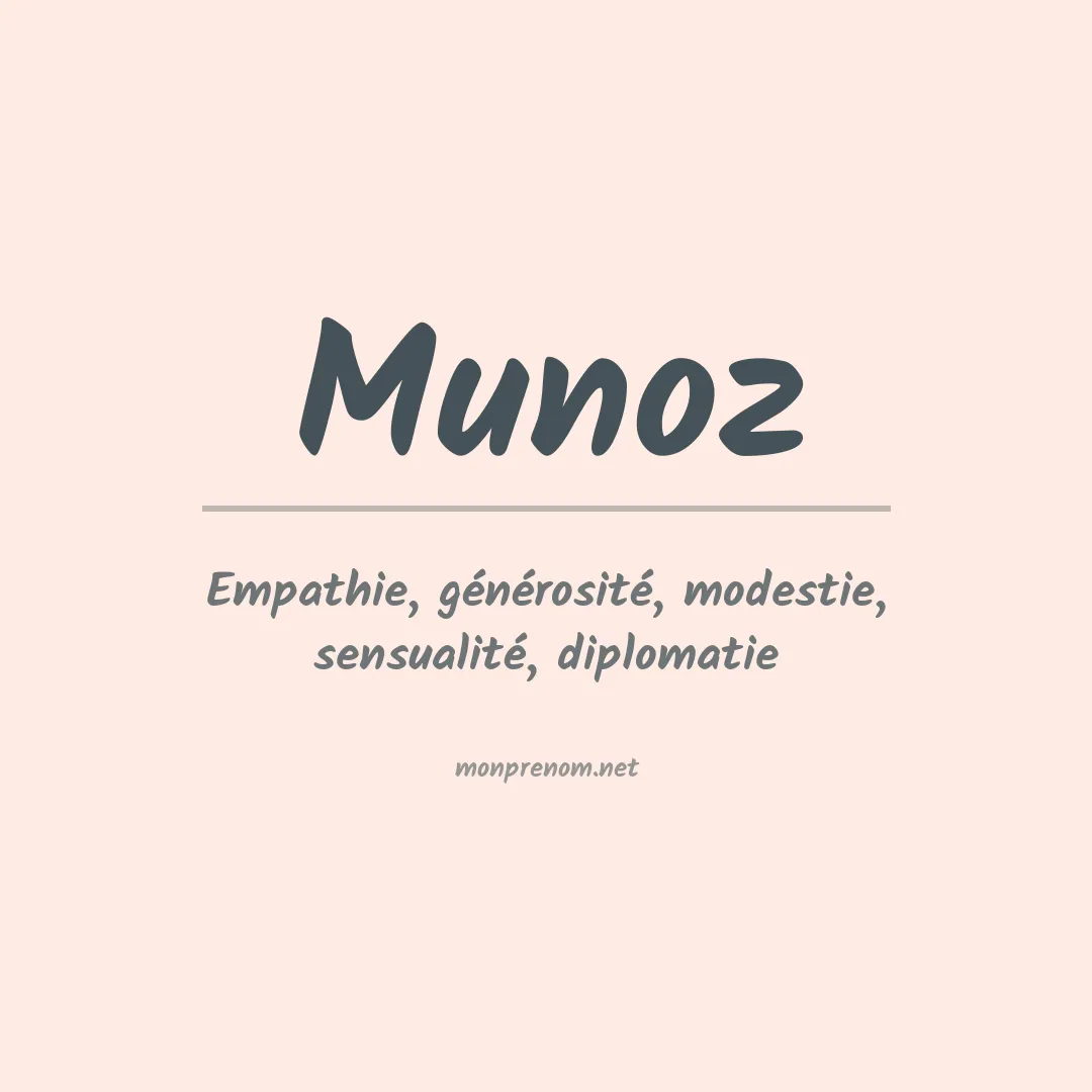 Signification du Prénom Munoz