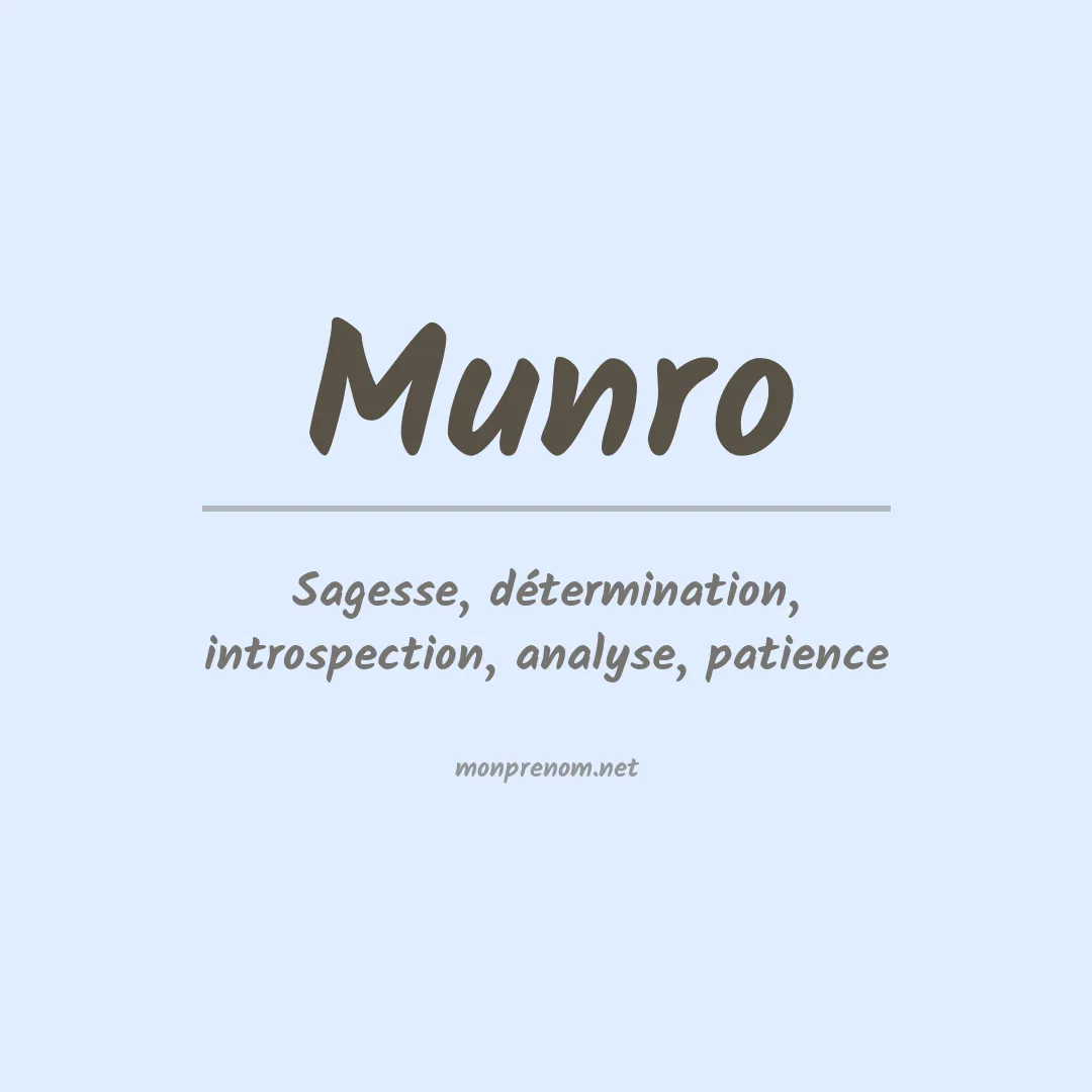 Signification du Prénom Munro