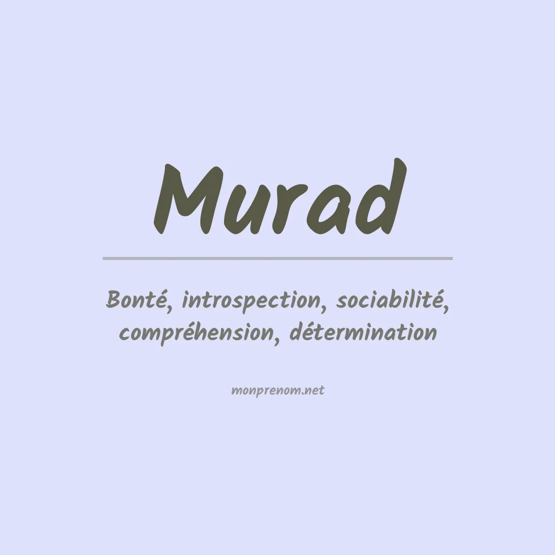 Signification du Prénom Murad