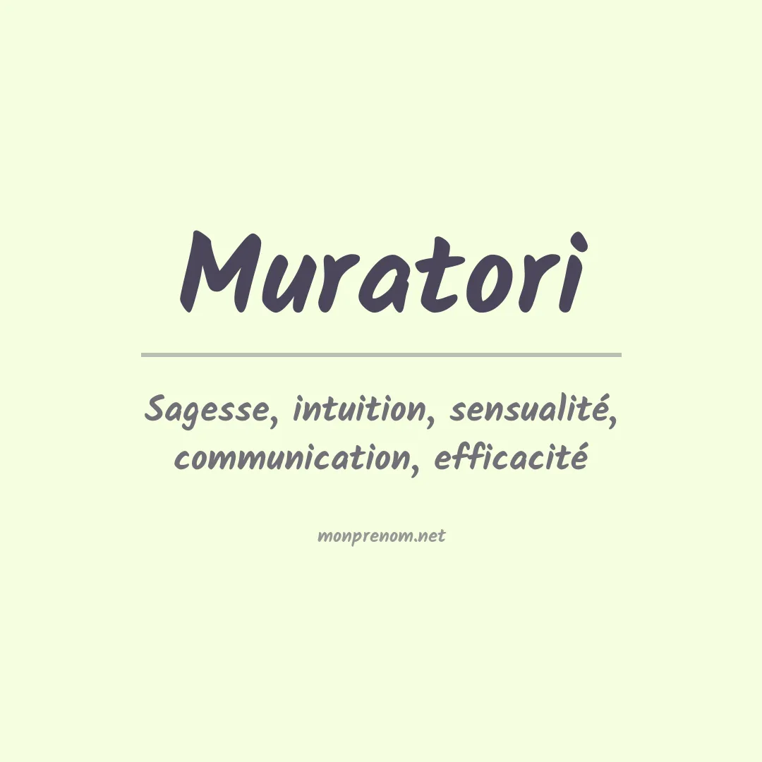 Signification du Prénom Muratori Signification du Prénom Muratori