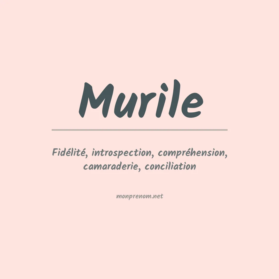 Signification du Prénom Murile Signification du Prénom Murile