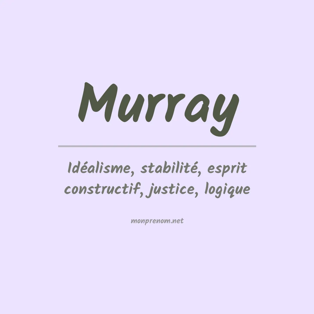 Signification du Prénom Murray