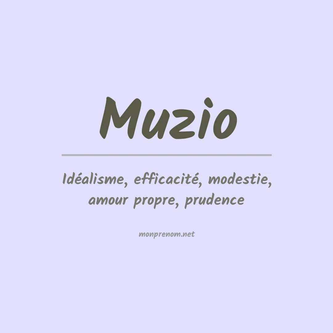 Signification du Prénom Muzio