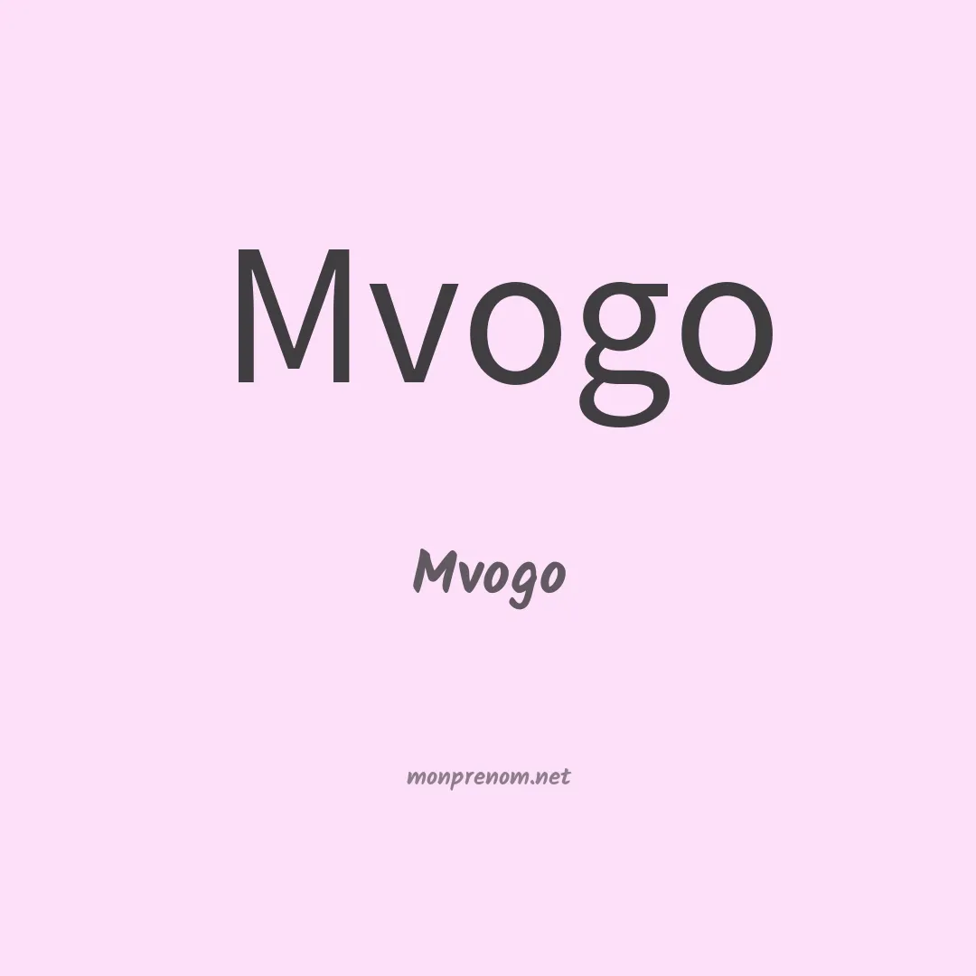 Mvogo en chino