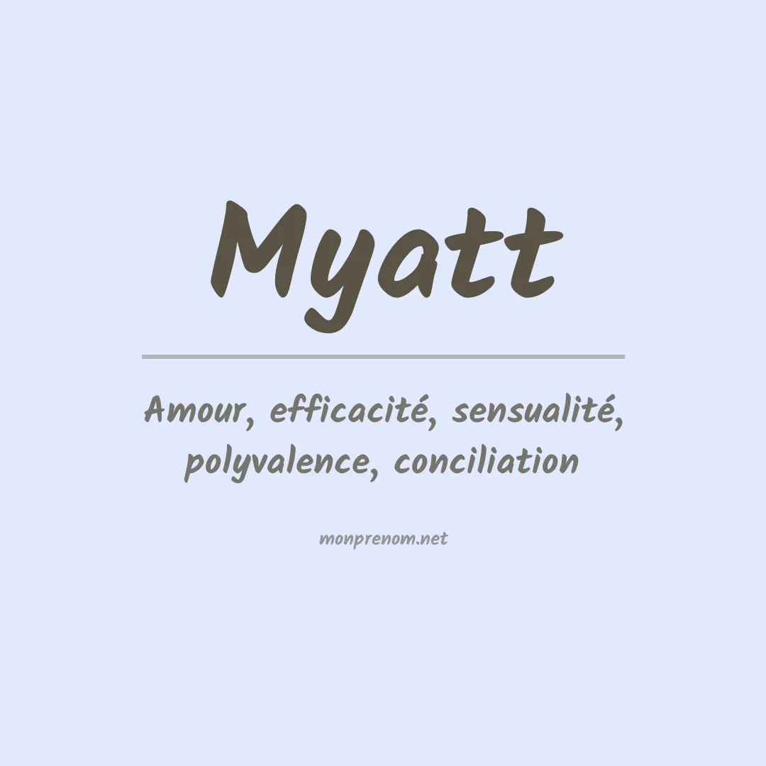 Signification du Prénom Myatt