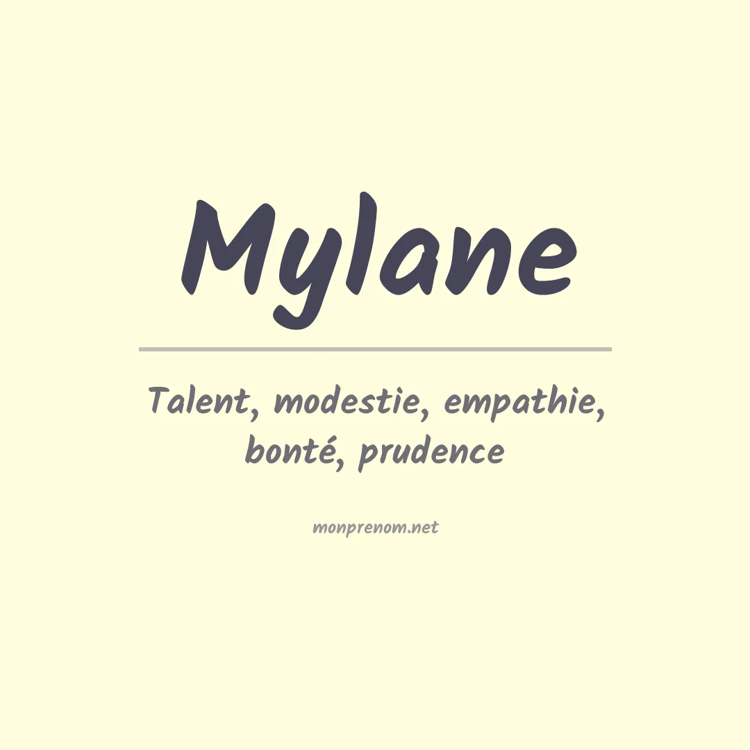 Signification du Prénom Mylane Signification du Prénom Mylane