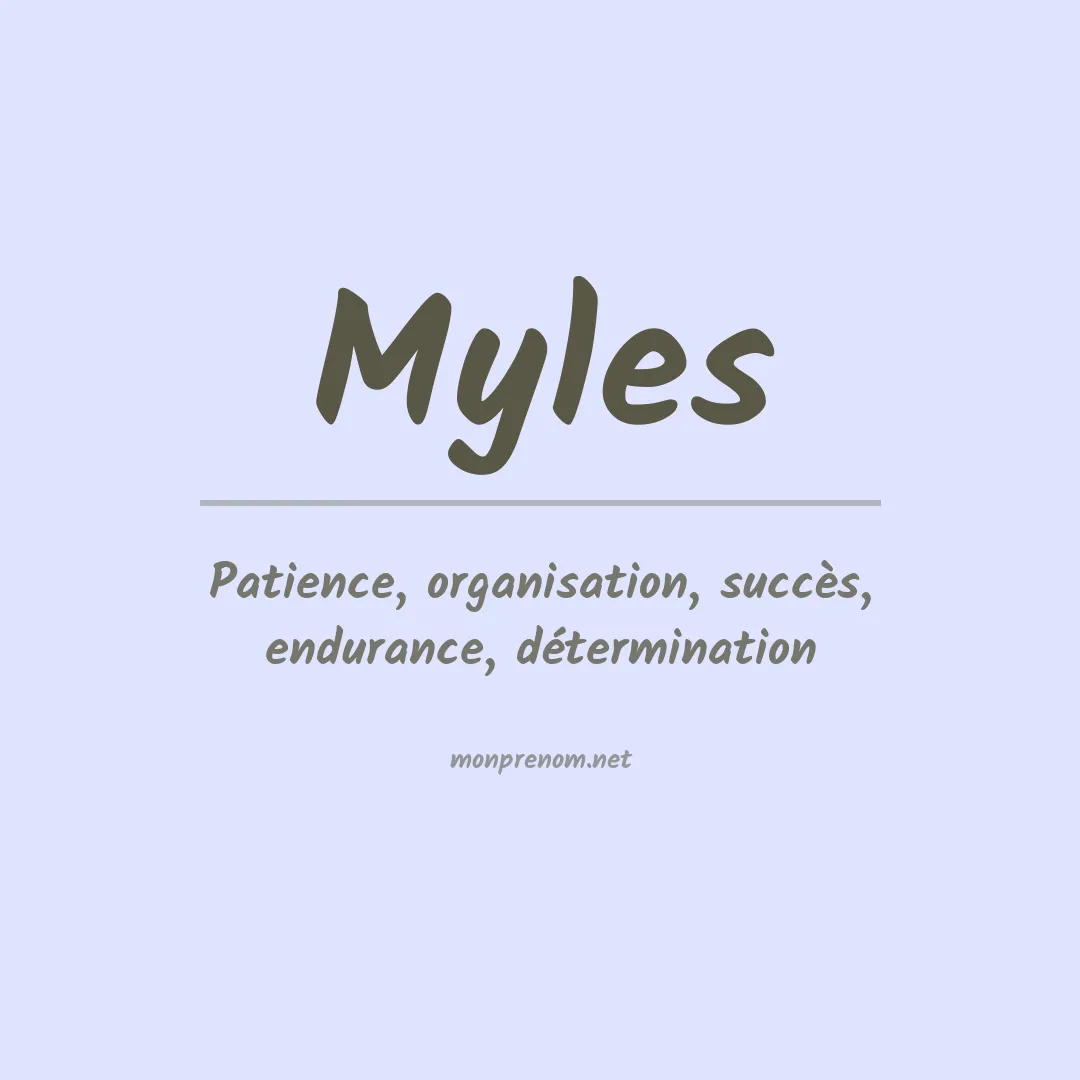 Signification du Prénom Myles